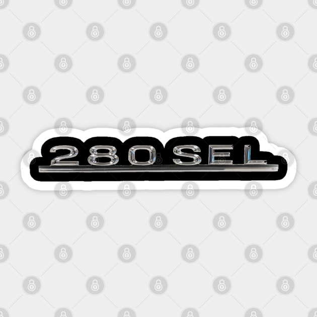 Mercedes Benz 280SEL Emblem Merchandise W108 W109 Sticker by PauHanaDesign